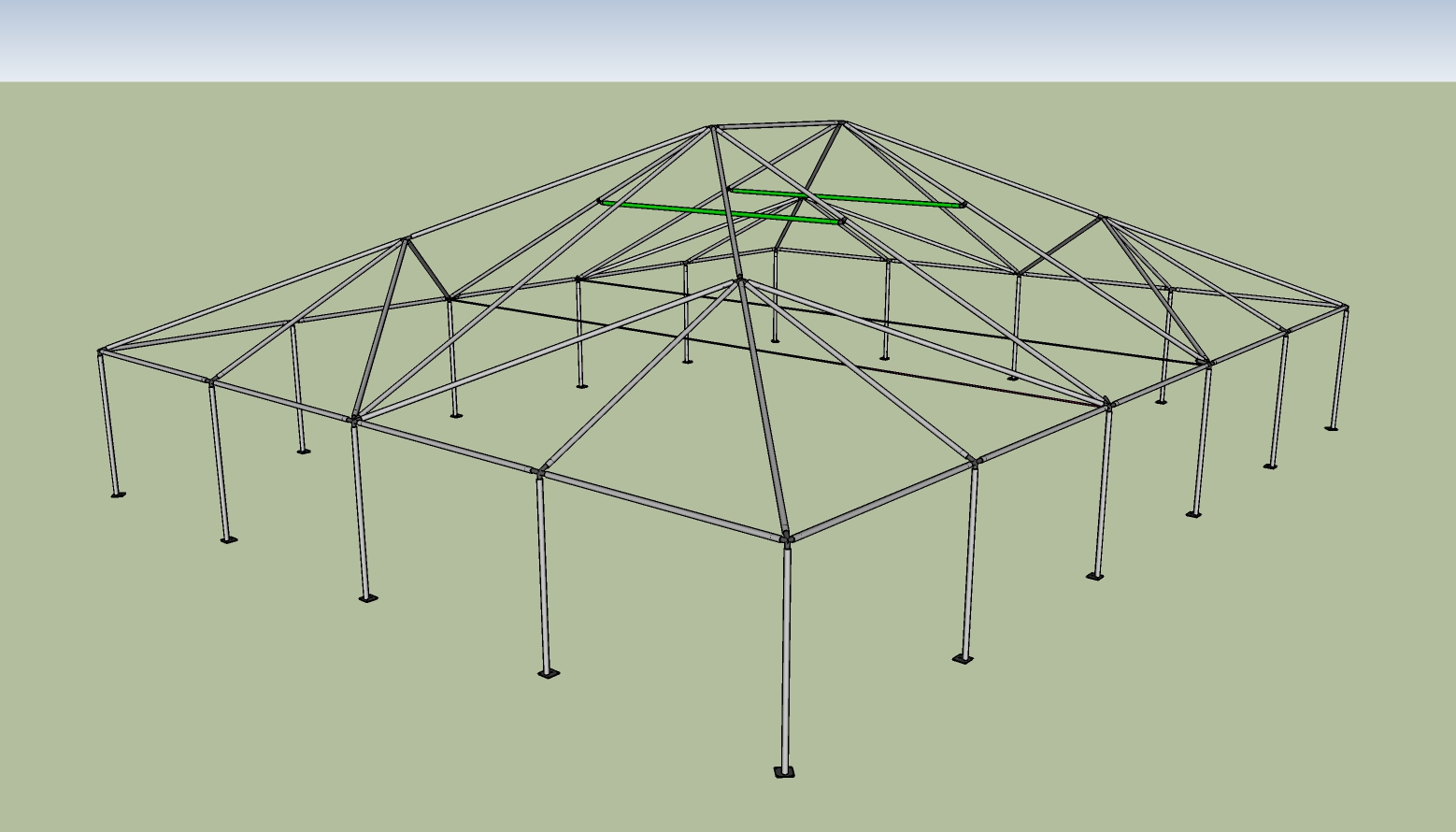 40x50 frame tent End View